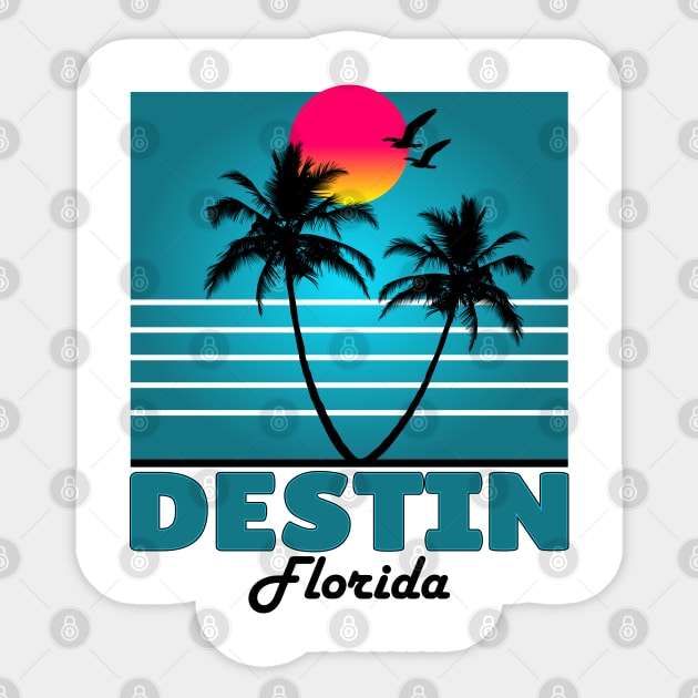 Destin Florida Souvenir T-Shirt Sticker by SunsetParadise